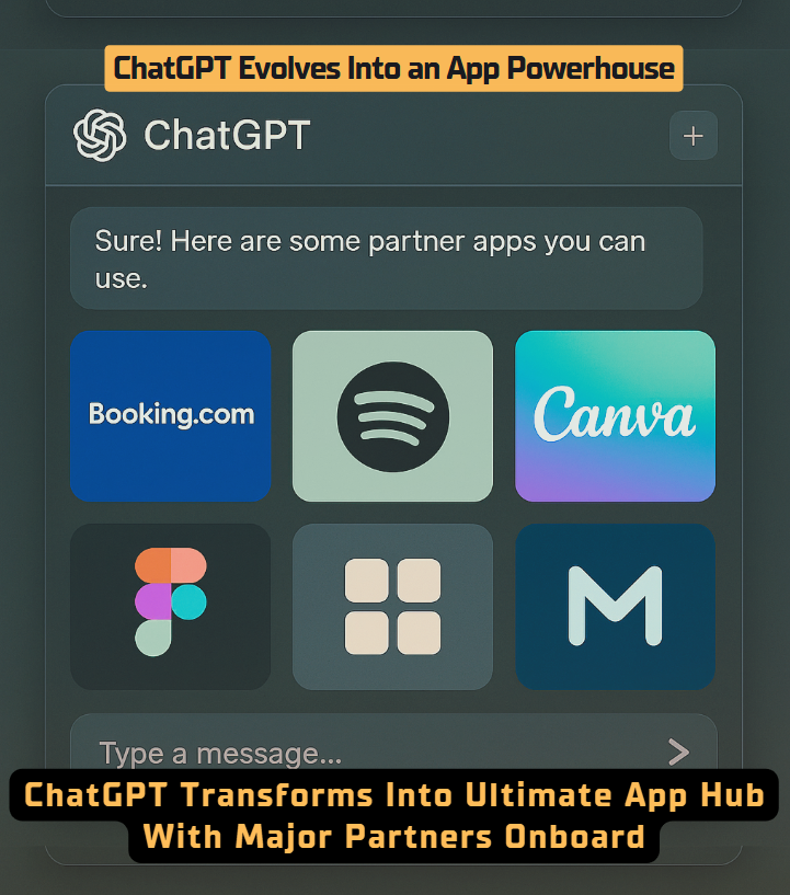TechnicalNewsHQ's tweet photo. The AI world just leveled up! OpenAI has officially transformed ChatGPT into a full-fledged app platform: users can now access interactive applications from https://t.co/akhkJ3F2fB, Spotify, Figma, Canva, and four more partners, without ever leaving the conversation. 

Over 800 million ChatGPT users per week now have instant access to features like building a travel itinerary, creating playlist magic, designing or editing visuals, and shopping for homes, all inside their chat, thanks to OpenAI’s new Apps SDK. Developers can build custom experiences leveraging Model Context Protocol, a novel standard for connecting third-party tools to AI models. For example, design a Canva post, book a room with https://t.co/akhkJ3F2fB, or generate a diagram with Figma, each with real-time interactive interfaces right in ChatGPT. 

OpenAI’s “app within a chat” model means users call up external services via natural prompts, and businesses reach massive new audiences. This unparalleled integration signals a turning point, ChatGPT is now the gateway to a rapidly expanding ecosystem of productivity, travel, music, and design apps, reshaping how we interact with digital tools.

Follow us to stay up to date with tech news!