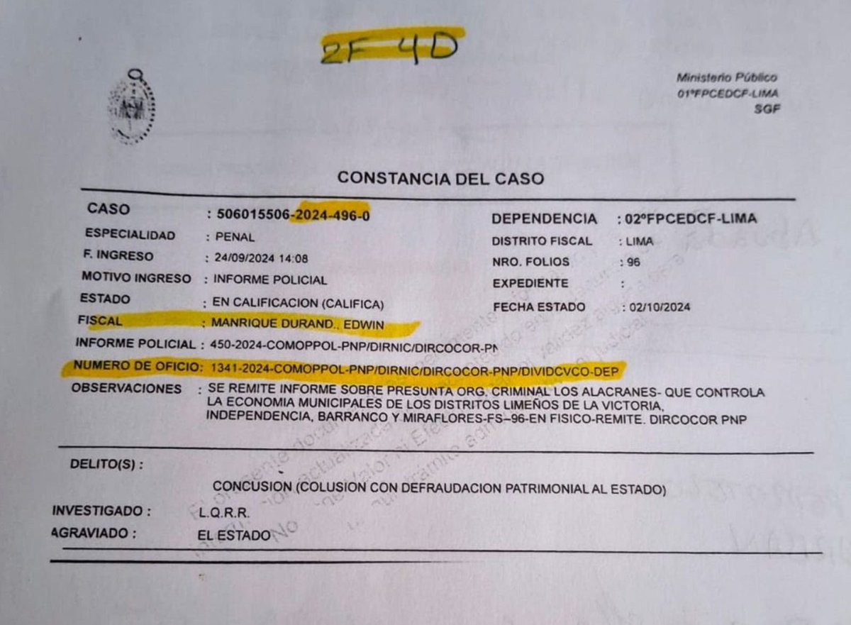 panetonsayon's tweet photo. 👉La investigación fue enviada a la Segunda Fiscalía Anticorrupción (carpeta N° 506015506-2024-496-0).
🚨Ha pasado casi un año y la Fiscalía no se pronuncia: ni abre investigación formal ni archiva el caso. El expediente sigue paralizado, pese a la evidencia policial. https://t.co/id8t20zF86