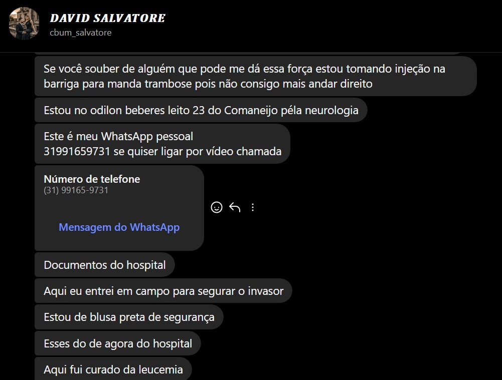 faelslim's tweet image. O David venceu a leucemia e, anos depois, sofreu um acidente que ocasionou duas hérnias que tem atrapalhado diversas áreas da vida.
David já trabalhou de seguranças em diversos locais e eventos. Ele está no Odilon Behrens (leito 23) e precisa da nossa ajuda.
PIX 31981071125