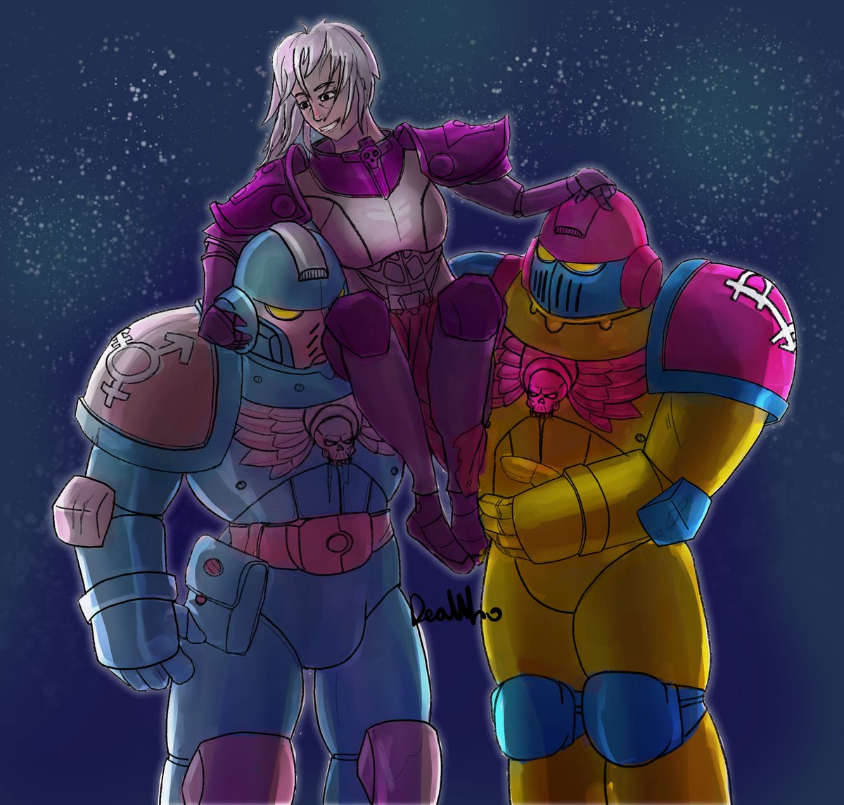 I drew a thing
#warhammer40k #spacemarine #pride