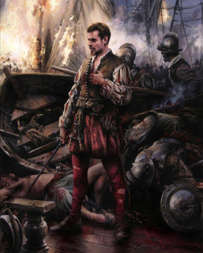 ChristendomQ's tweet photo. Don Quixote is no cynical deconstruction of the ideal of chivalry, but rather a timeless masterpiece on the necessity true virtue. Its author, Miguel de Cervantes, knew this because he saw it firsthand, fighting on the decks of the galleys on October 7, 1571. 🧵 https://t.co/Fi5c6Yc4tM