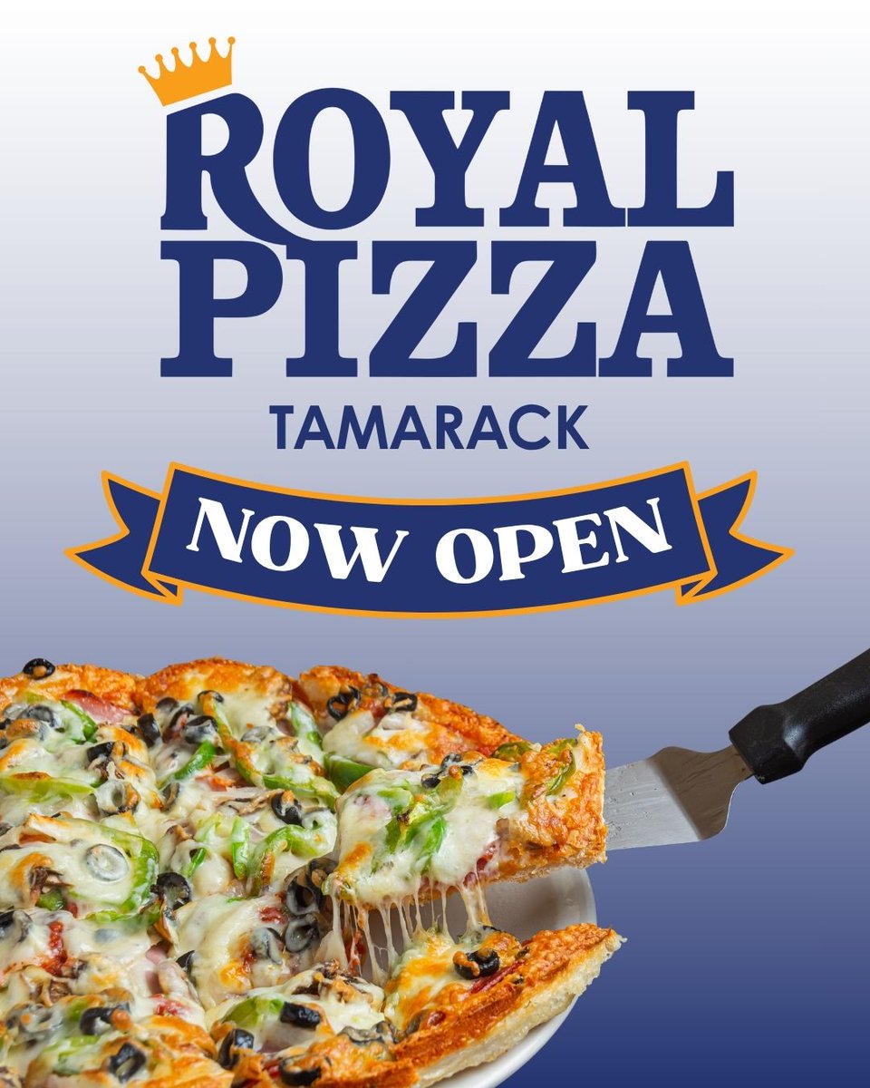 Our newest location is now open in Tamarack, Edmonton! 🍕🎉
Now open for dine-in, takeout, and delivery at:
989 Tamarack Way NW, Edmonton.
Order online: royalpizza.ca
☎️: 780-606-4400