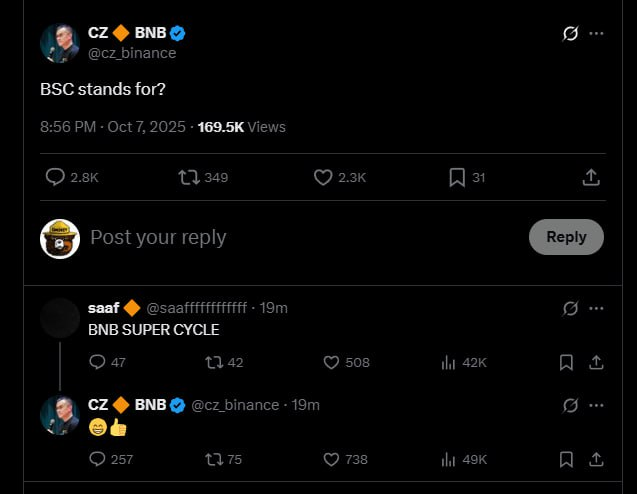 imsambba's tweet photo. Wait till kolfags dumb their bags on you in $BSC (the binance, wrong name one) 

then they rotate to $BSC (BNB the right name one) and say thats the right name

Watch.

0x6b4917a11bcb3bdcb545d79f211e81aa5835a3ba

BNB SUPER CYCLE https://t.co/pNc1ABPI4V