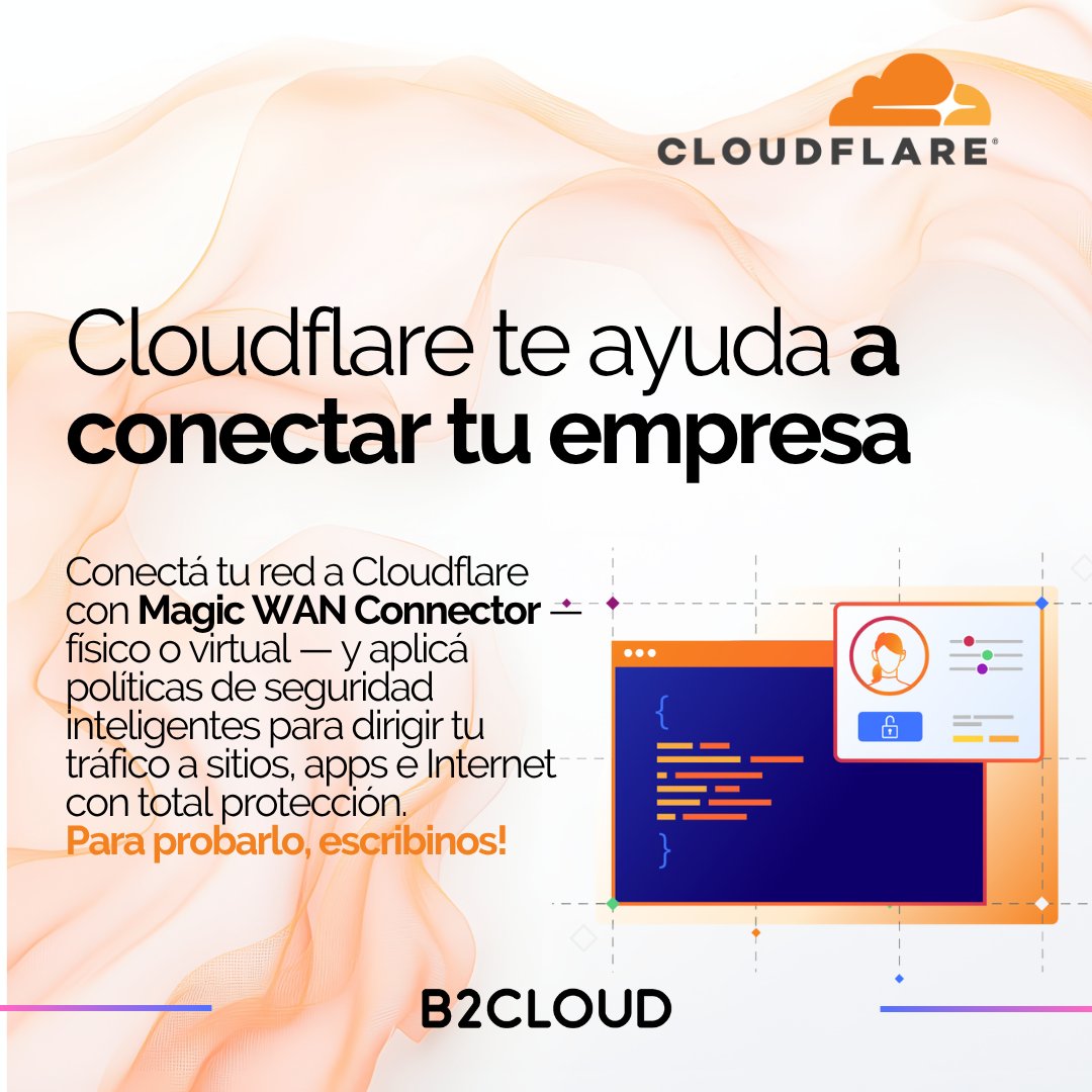 b2cloudtech's tweet image. En redes distribuidas, cada segmento no protegido es una vulnerabilidad.
Sin Magic (WAN / Firewall / DDoS): soluciones dispersas, tráfico innecesario, costos elevados y defensas débiles.
Con @Cloudflare Magic:
 • WAN segura y unificada
 • Firewall nativo distribuido (FWaaS)
 •…