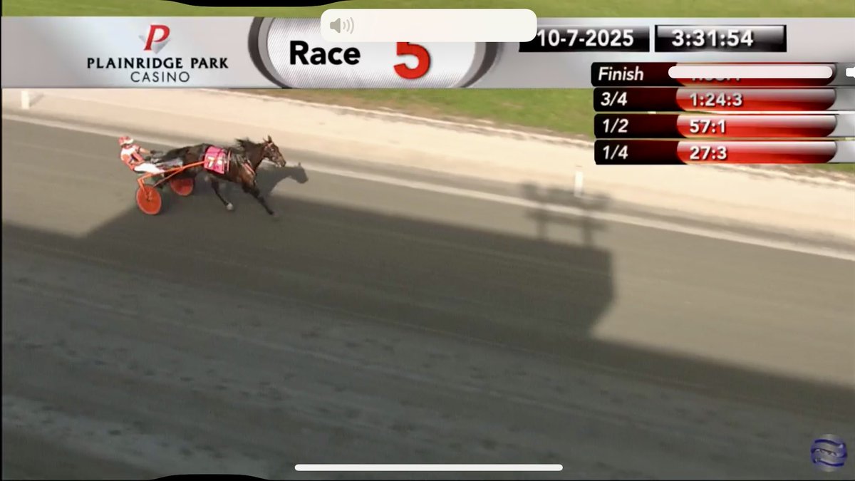My Degenerate easy winner in MaSS for Team Orange Crush in a new track record of 1:53.1. Co-owned with Little E, Preferred and Lindy Farms.