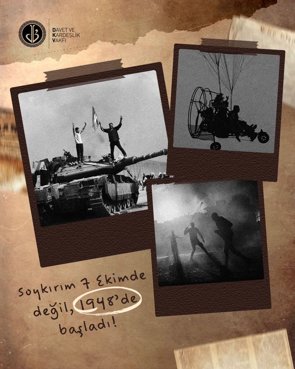 Bugün #AksaTufanı üçüncü yıldönümü. 
Bu hareket dünya çapında dengeleri sarstı ve dünyayı yönetim, para ve medya üçlüsüyle emri altına alan siyonist şebekeyi ve oyunlarını deşifre etti. İsrailin onlarca yılda oluşturduğu sahte algıyı da yırttı.
#العبور_العظيم 
#طوفان_الأقصى