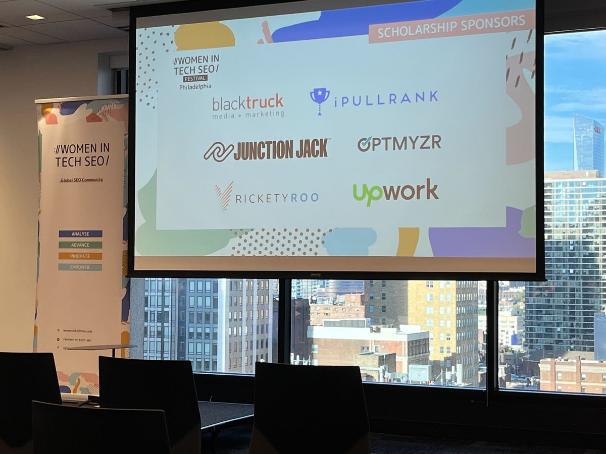 iPullRank's tweet photo. Fajr Muhammad and Angela Wilson are in Philly right now for #WTSFest and it's a fantastic event👇
We're PROUD to sponsor and support Women in Tech SEO https://t.co/iah0f5HhKv