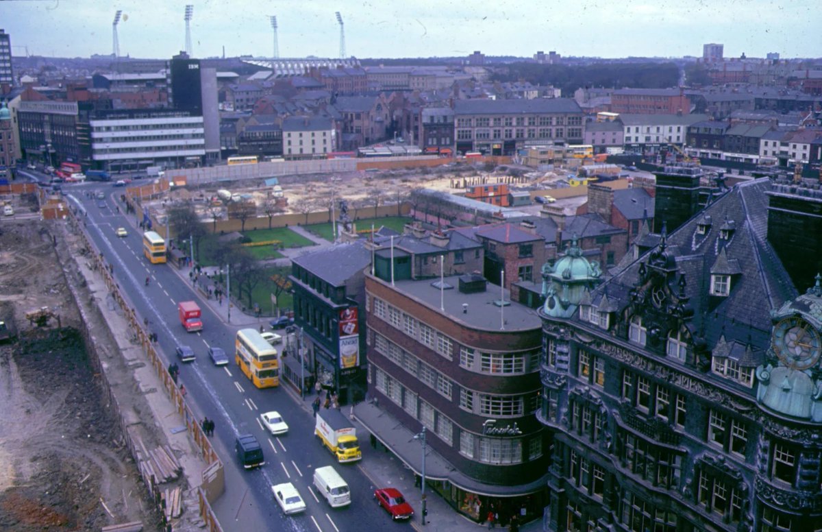 1970's: Blackett Street, #Newcastle upon Tyne, pictured during the construction of Eldon Square Shopping Centre.
