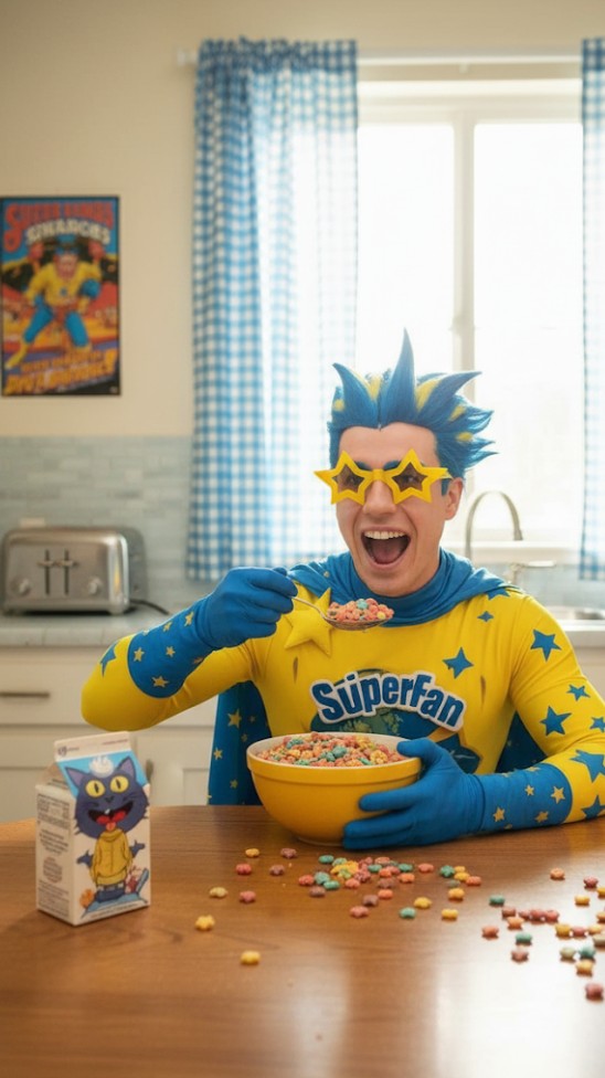 GoSuperfanworld's tweet photo. Now it's time for breakfast all night playing my favorite game. Got me so hungry. That dream of Comic-Con was awesome #superfanman #superfanworld #comic #anime #nyc #japan #sega #Nintendo https://t.co/2B4ajCppZO