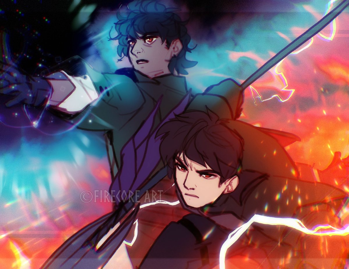 Oscar and Luke are long time buddies. Unmovable object and unstoppable force together!
#oc #ocart