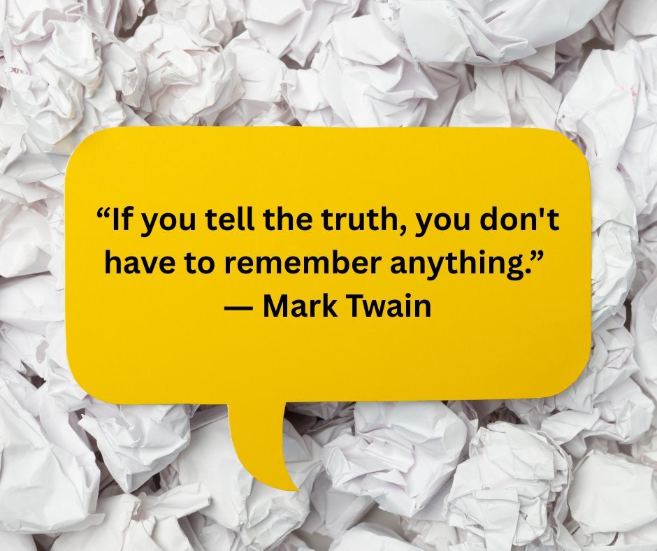 marketerdudenz's tweet photo. “If you tell the truth, you don't have to remember anything.” ― Mark Twain. Truth? #Truth #TalkTheTalk #QOTD https://t.co/sCI5C9er38