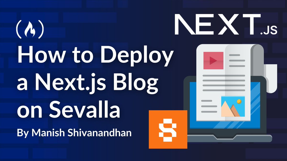 freeCodeCamp's tweet photo. If you're starting a blog, you could use an established blogging platform - or you could host it yourself.

And Manish is here to convince you to give the latter a try using Next.js.

In this tutorial, he walks you through building your blog with Next & deploying it on Sevalla.

https://t.co/6pmuhBuEsP
