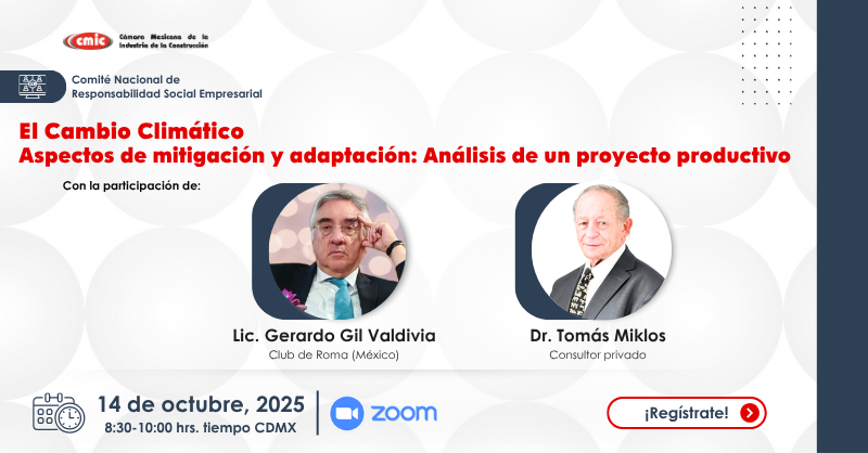 Únete a la Reunión Mensual del Comité de Responsabilidad Social Empresarial de #CMIC

📌 En esta ocasión platicaremos sobre proyectos productivos de Cambio Climático

📝 Regístrate: cmic.org.mx/cmic/eventos/r… 

#RSE #GenerarValor #Construcción