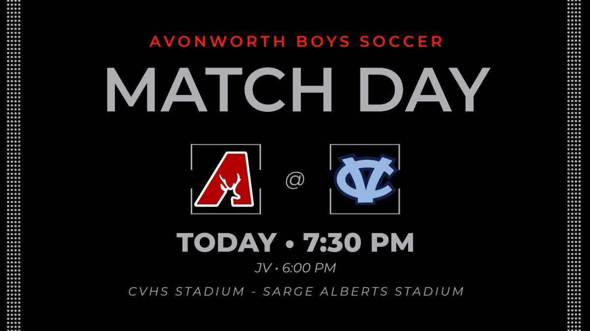 🔴⚫️Lopes are back on the road🚍for their final away section match against Central Valley! 

Come out and support boys! 
🆚 Central Valley
🗓️ Tonight, Tuesday Oct. 7th
⏰ JV 6:00 PM Varsity 7:30 PM
📍CVHS Stadium - Sarge Alberts Stadium 🏟️

GO LOPES!!