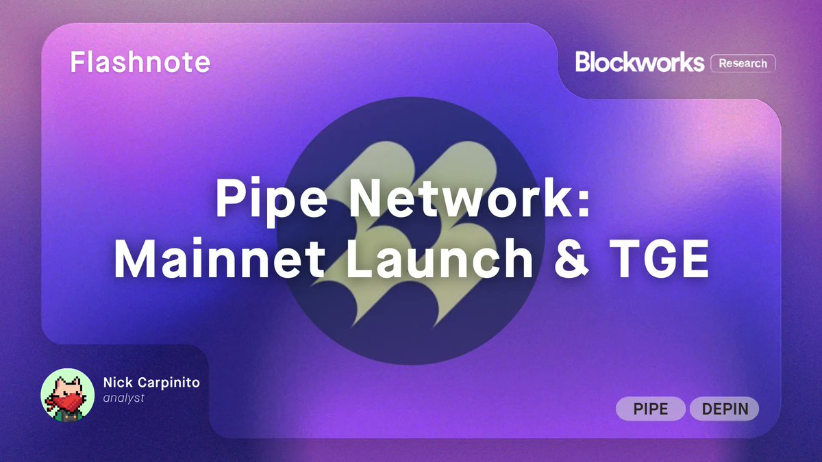 Pipe Network Mainnet Launch and TGE banner