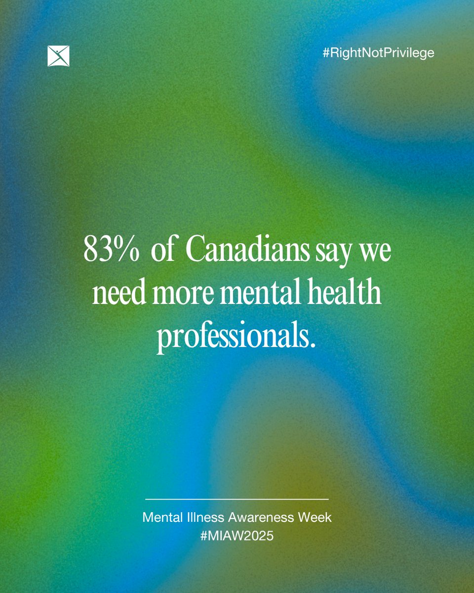 CMHA Peel Dufferin (@cmhapeelduff) on Twitter photo 83% of Canadians say we need more mental health professionals—access to care must be a right, not a privilege. That's why, CMHA PD is building the local workforce through recruitment, training, and investing in future professionals. Explore careers: cmhapeeldufferin.ca/careers
#MIAW 83% of Canadians say we need more mental health professionals—access to care must be a right, not a privilege. That's why, CMHA PD is building the local workforce through recruitment, training, and investing in future professionals. Explore careers: cmhapeeldufferin.ca/careers
#MIAW