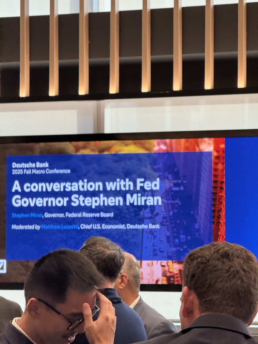 Fed Governor Miran live W/ our Luzzetti DB NYC Building