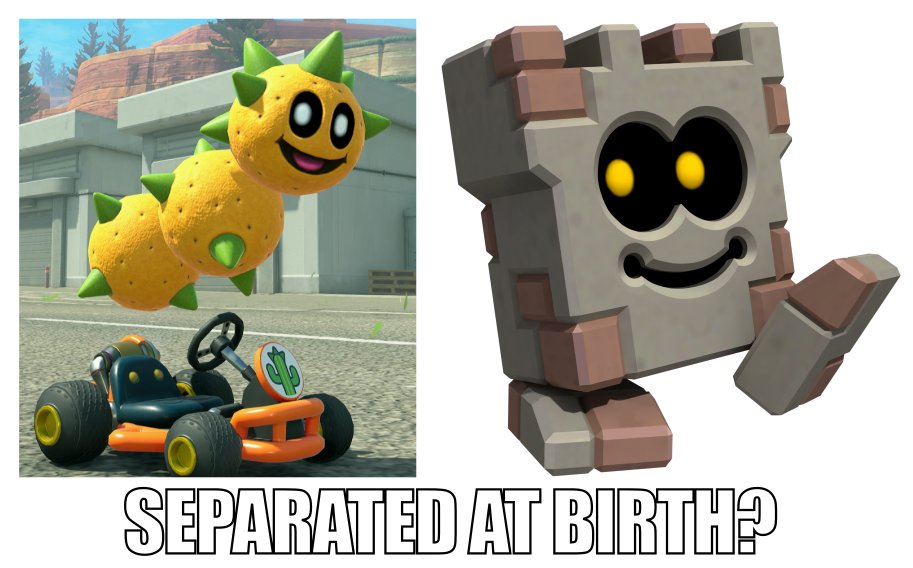 MarioBrothBlog's tweet image. I mostly play as Pokey due to it having a similar face to my favorite character, Wallop! In addition, I adore Pokey's relentless optimism! Thank you very much for your inquiry!