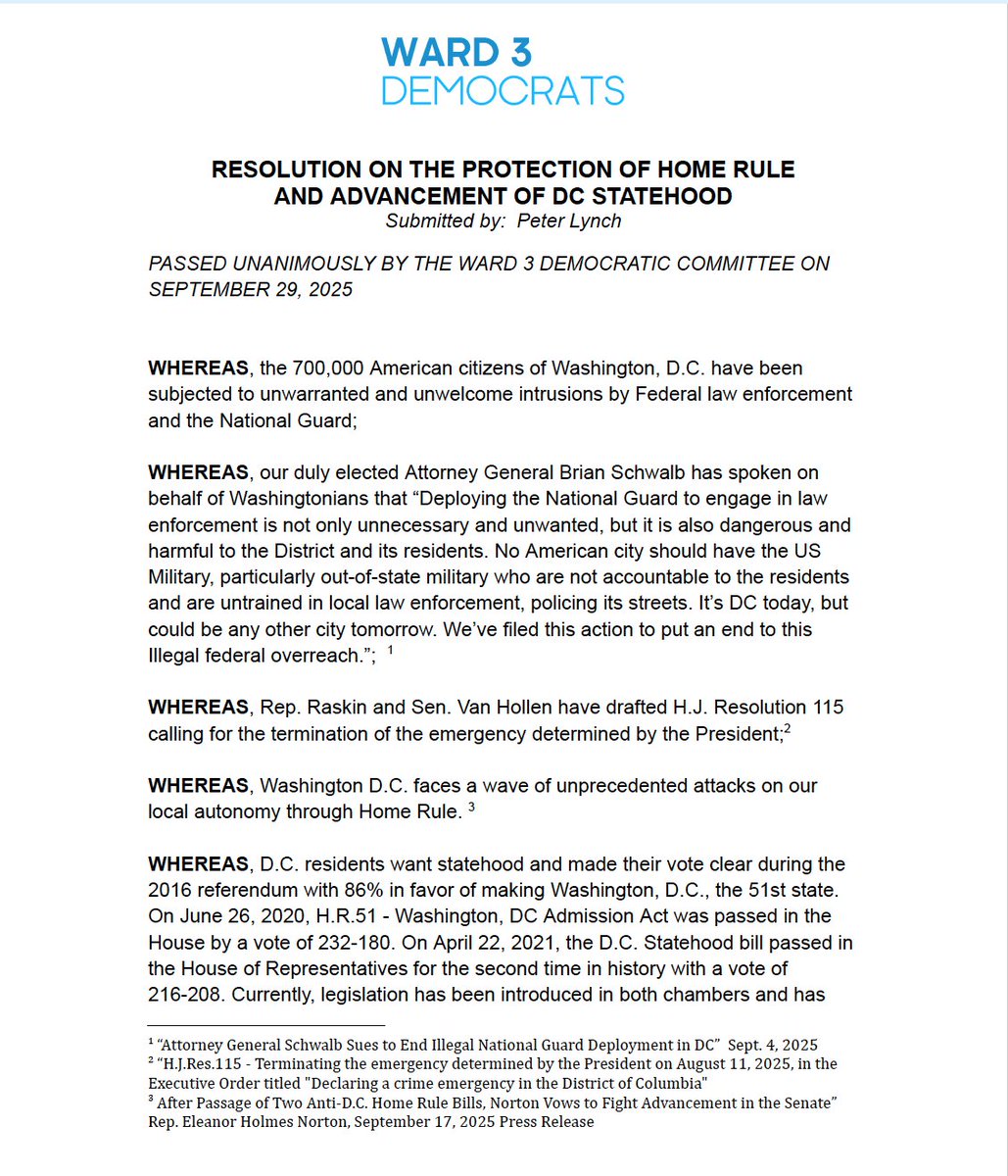 Ward 3 Democrats tweet media