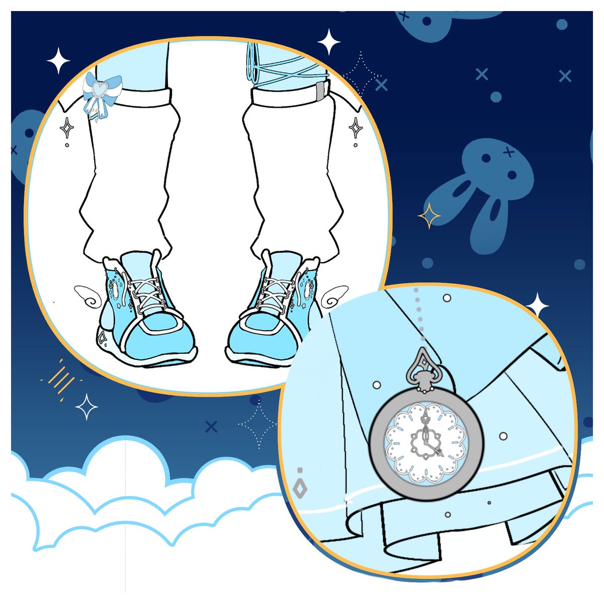 kai_rabiscos's tweet image. ✨ Sorteiro de design ✨
Prêmio: um Design duplo baseado em Cinderella👠(Princesa e maid) + design descartado~
Como participar: Like+RT🩵
Opcional: me conta aí em baixo como você gostaria de usar esse design ^^.
Boa sorte~
#raffle #design #vtuber