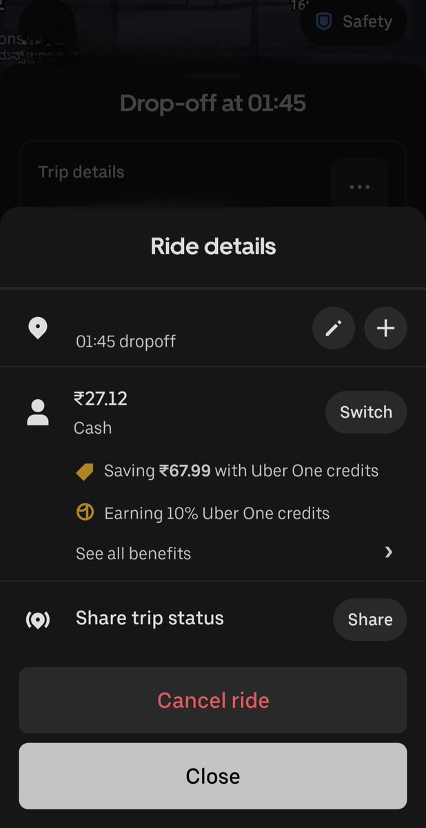 VBcodes's tweet image. Insaneee! 27 bucks for a cab! All hail @Uber_India One! :P
