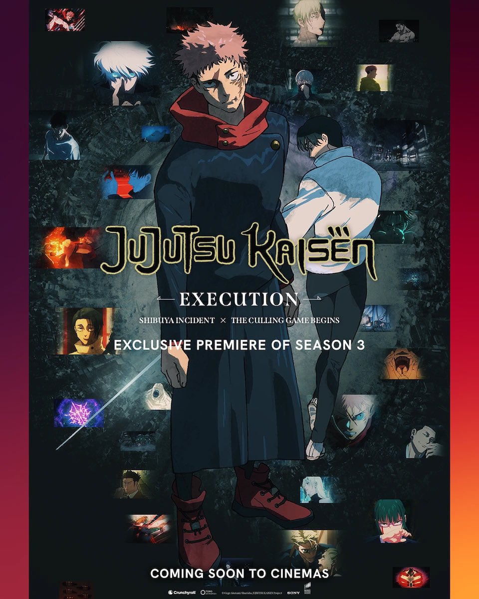 JUJUTSU KAISEN: Execution -Shibuya Incident x The Culling Game Begins- coming theaters worldwide starting on November 14 in UK &amp; Ireland! 🔥

✨ Global Theatrical Release Dates: 
animetv-jp.net/news/jujutsu-k…