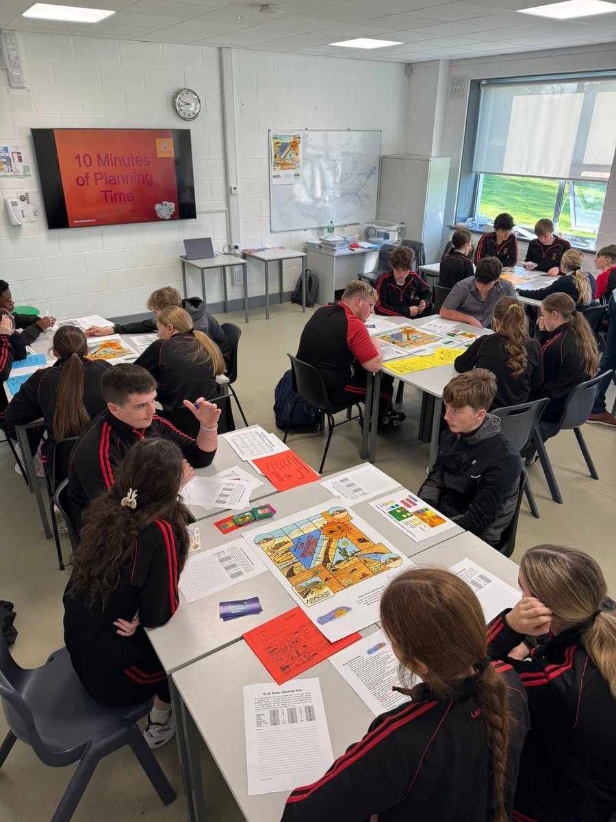 jtbcstweets's tweet photo. A brilliant two days for our TY students, who honed their tactical thinking and teamwork skills in full-day workshops with Ger, Eoin, and Thomas Barr from @developme_ie. Huge thanks to the team — the students loved every minute! https://t.co/bd7C1xLKra