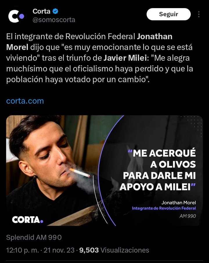 Jonathanmorelok's tweet photo. Desde el día 1, apoyando al presidente @JMilei. https://t.co/xEgMqlsk9n