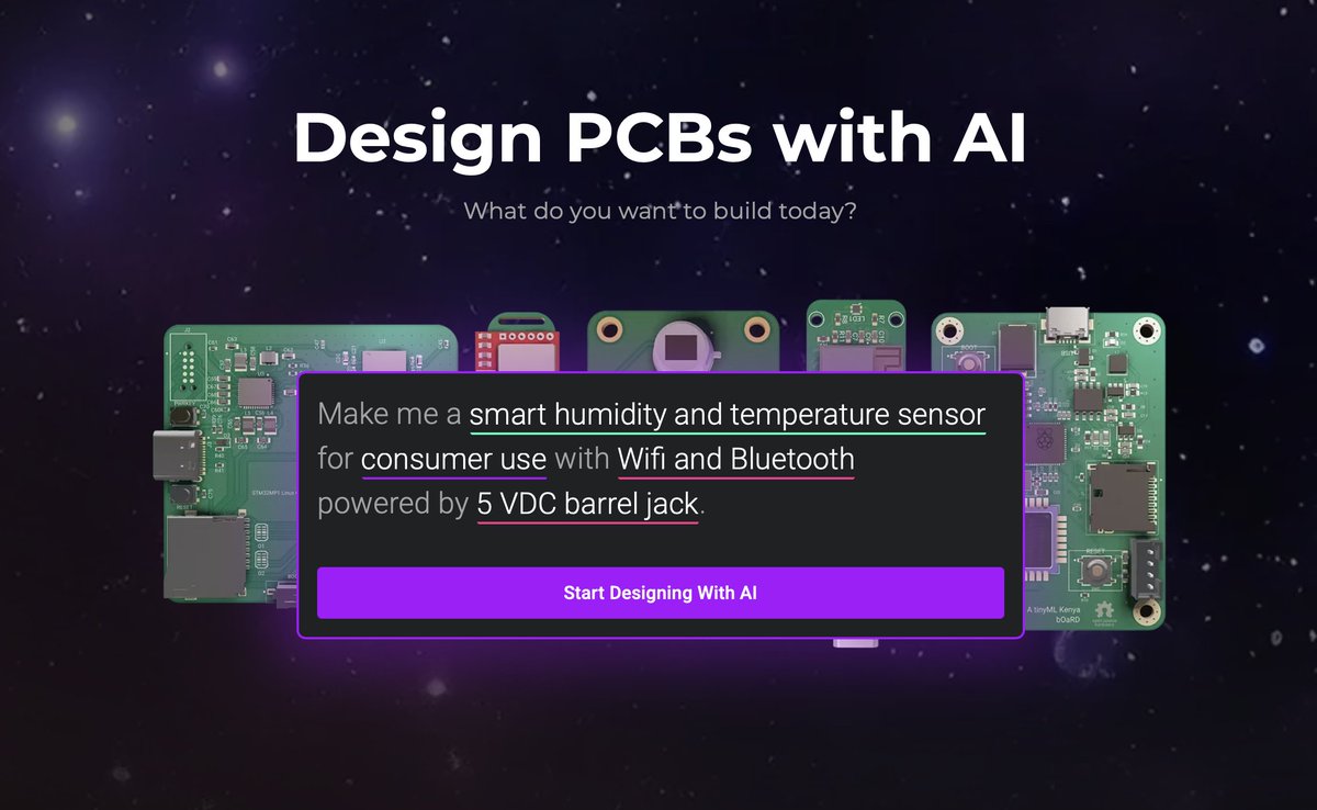 Brooks Solveig (@brookssolveig) on Twitter photo As a designer, AI agents have transformed my workflow. Coding, design... it's different now, for all of us. Except hardware. Today, <a href="/BuildWithFlux/">Flux | Design PCBs with AI</a> is changing that. As a designer, AI agents have transformed my workflow. Coding, design... it's different now, for all of us. Except hardware. Today, <a href="/BuildWithFlux/">Flux | Design PCBs with AI</a> is changing that.