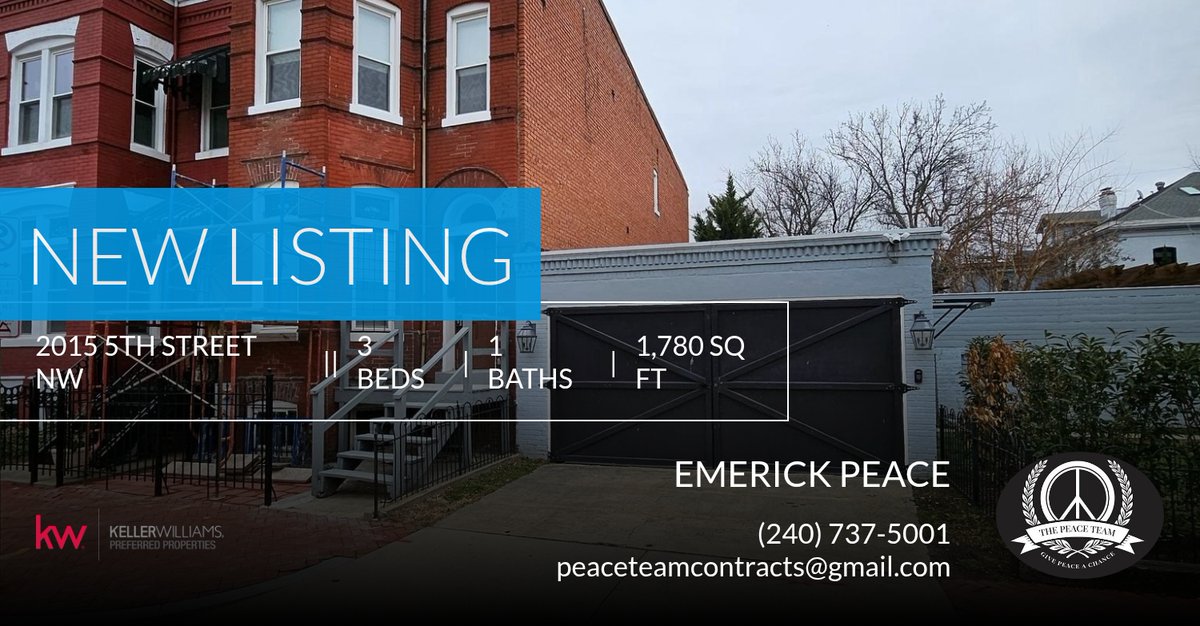 EmerickPeace's tweet image. 📍 New Listing 📍 Take a look at this fantastic new property that just hit the market located at 2015 5th Street Nw in Washington. Reach out here or at (240) 737-5001 for more information homeforsale.at/2015_5TH_STREE…
