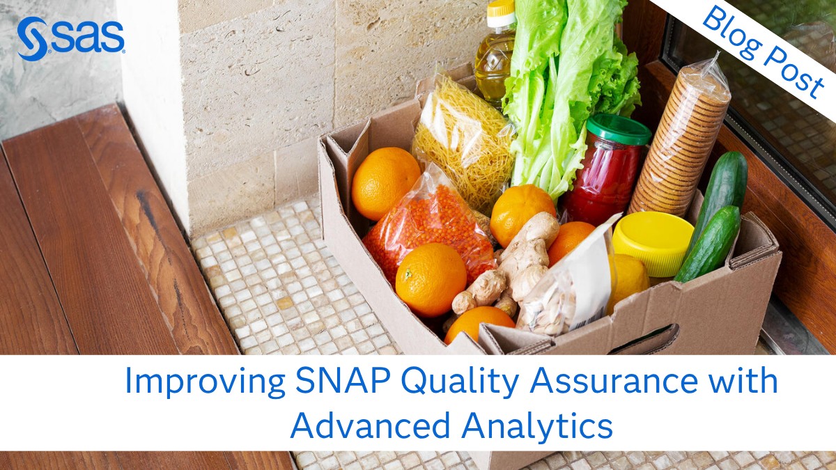 Food assistance programs like SNAP are vital, yet accuracy challenges persist. Discover how data and AI can enhance program integrity and minimize errors. Read our latest blog: 2.sas.com/6015AqD81 #SNAP #DataAnalytics #AI #GovTech