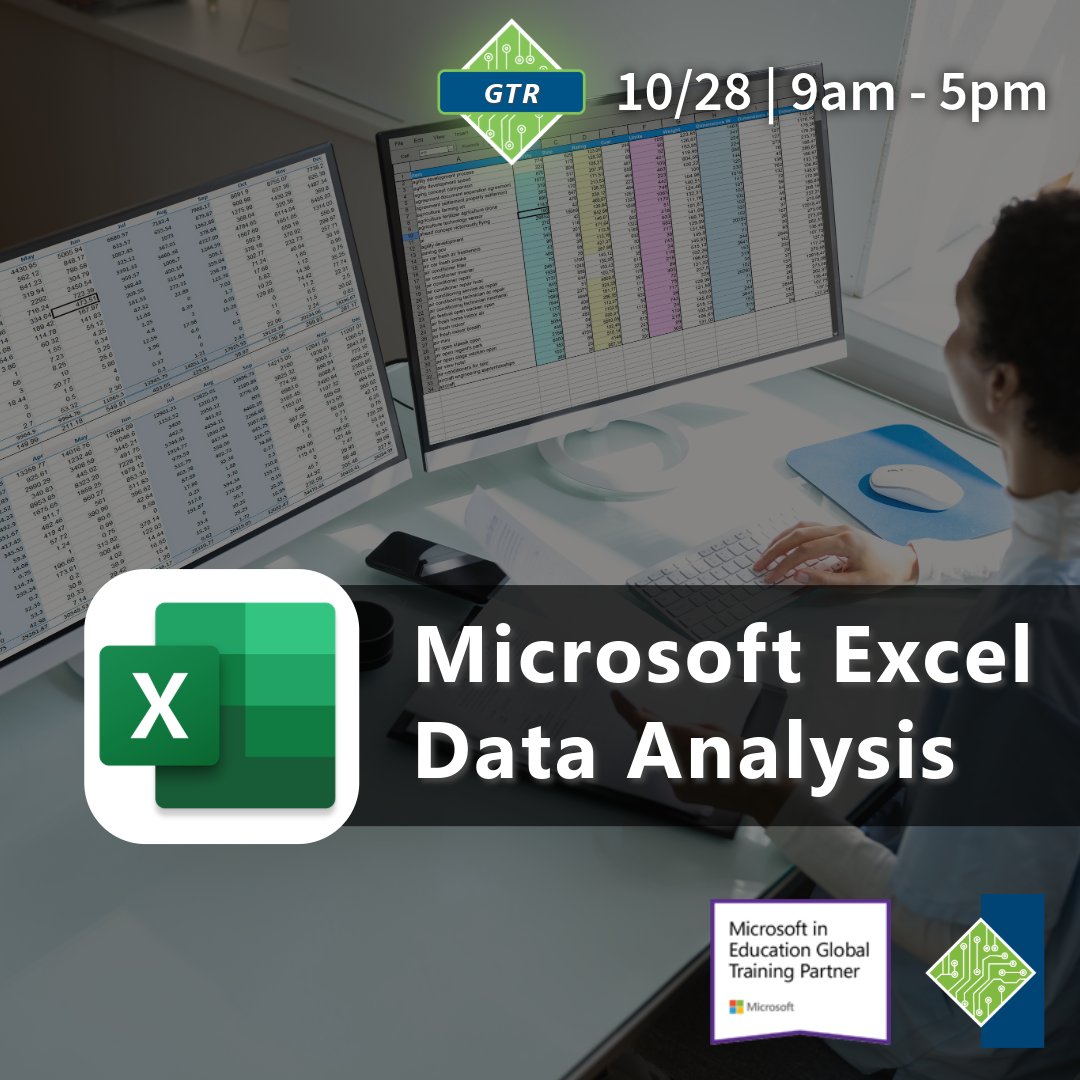 tcworkshop's tweet image. Learn tables, filters, imports & data models to power up your pivot tables in this Excel course.
Next Class: 10/28
tcworkshop.com/pages/course-d…
#ExcelTraining #DataSkills #PivotTables #DataModeling