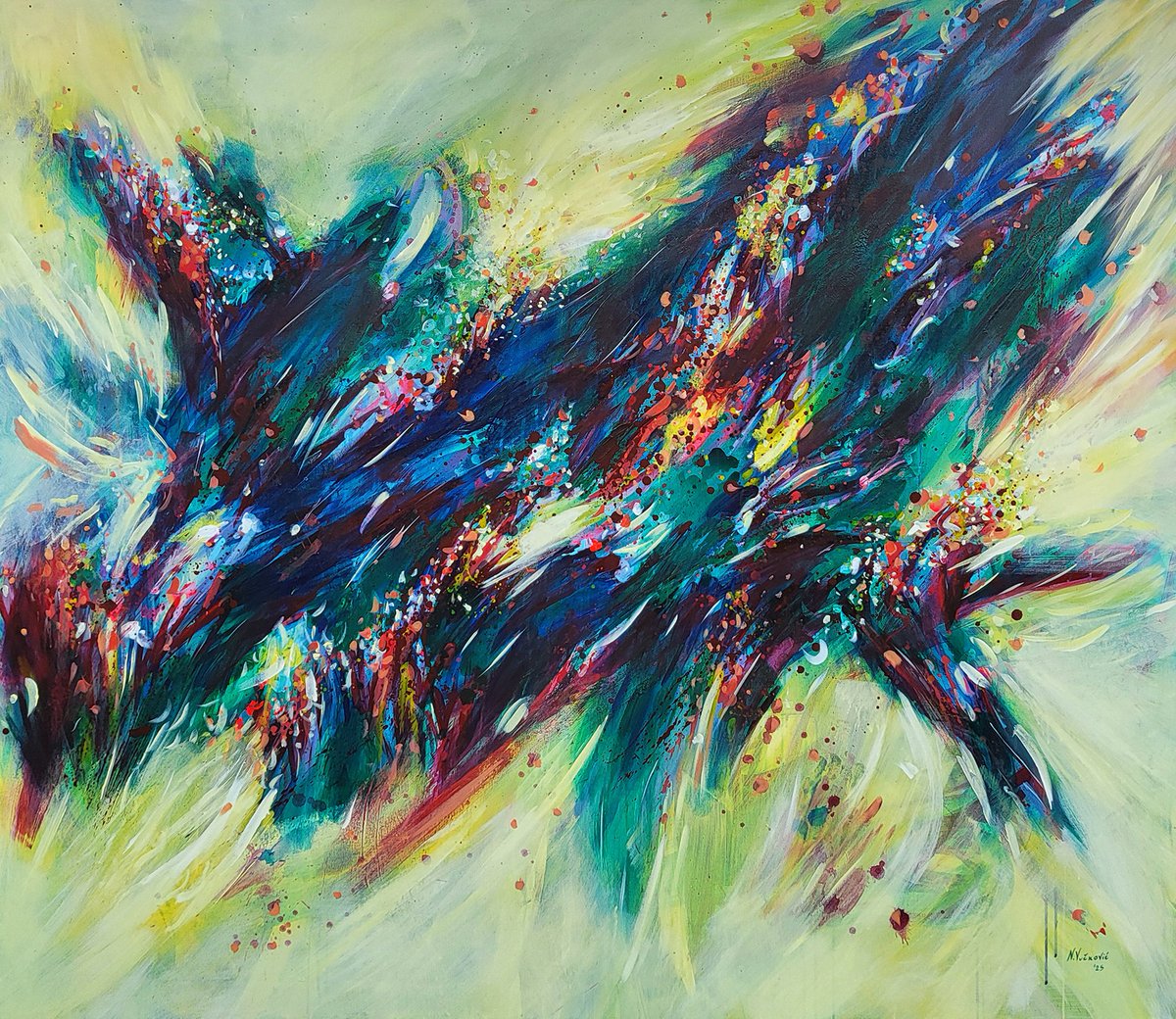 artvuckovic's tweet photo. Vihor, 130 x 150 cm, akrilik na platnu, 2025.
#artvuckovic https://t.co/cUeAr58DJZ