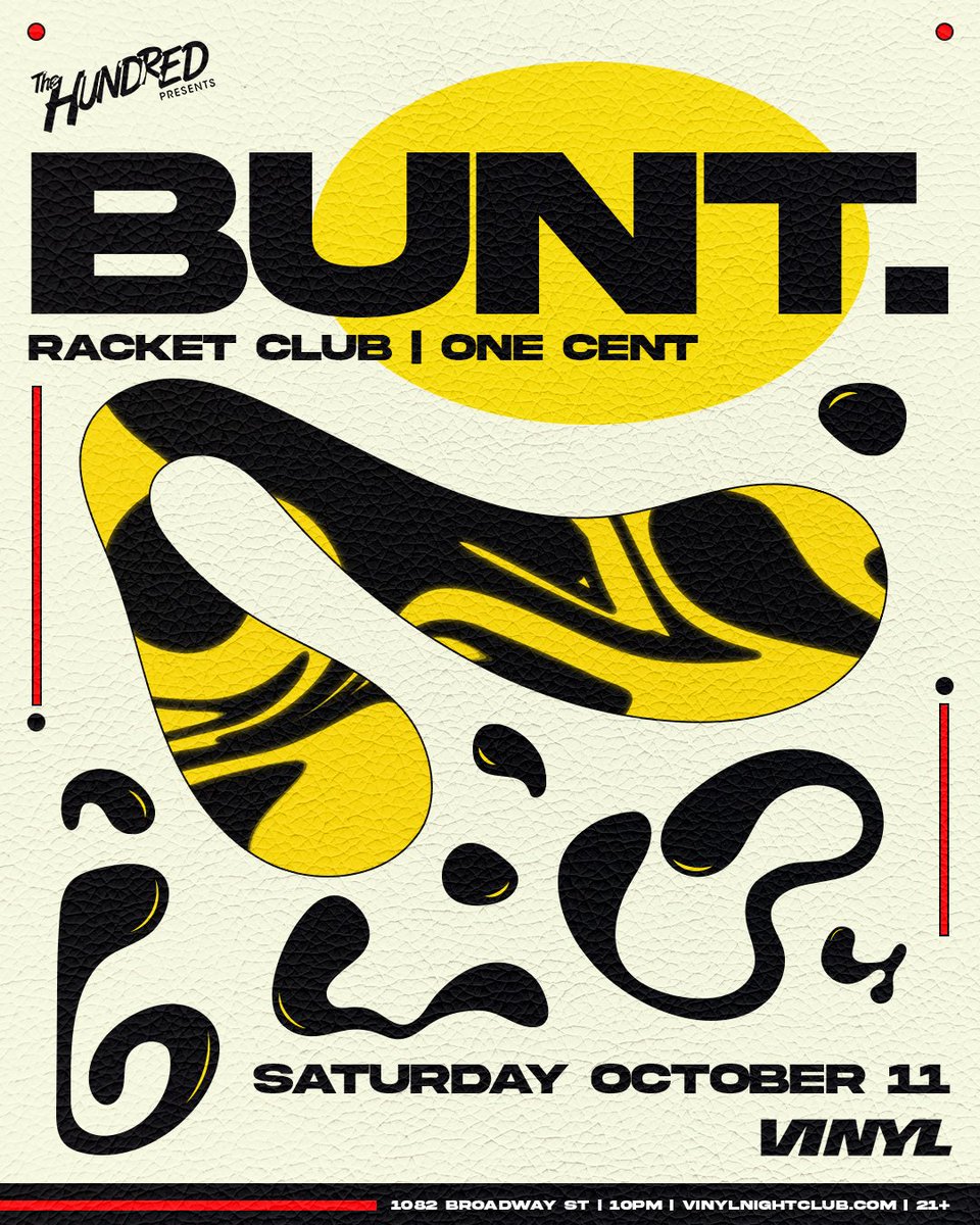 This Saturday, 10/11 <a href="/buntmusic_/">BUNT.</a>  brings his euphoric, feel good house rhythms to the Main Floor.💫

See you out there for a sound that radiates pure joy. Tickets → vinylnightclub.com/bunt