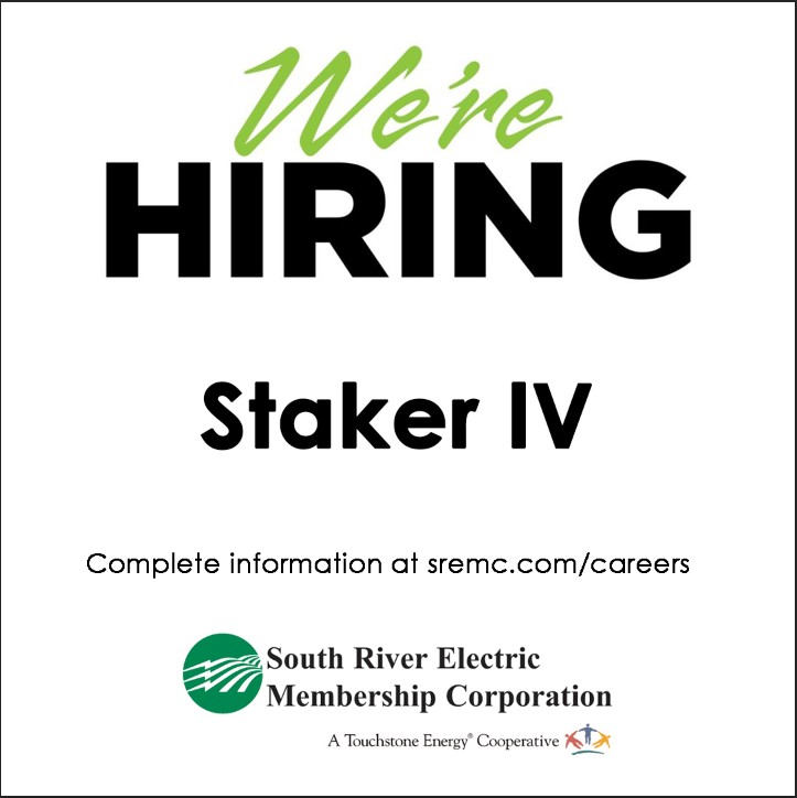 Complete details at. sremc.com/careers.