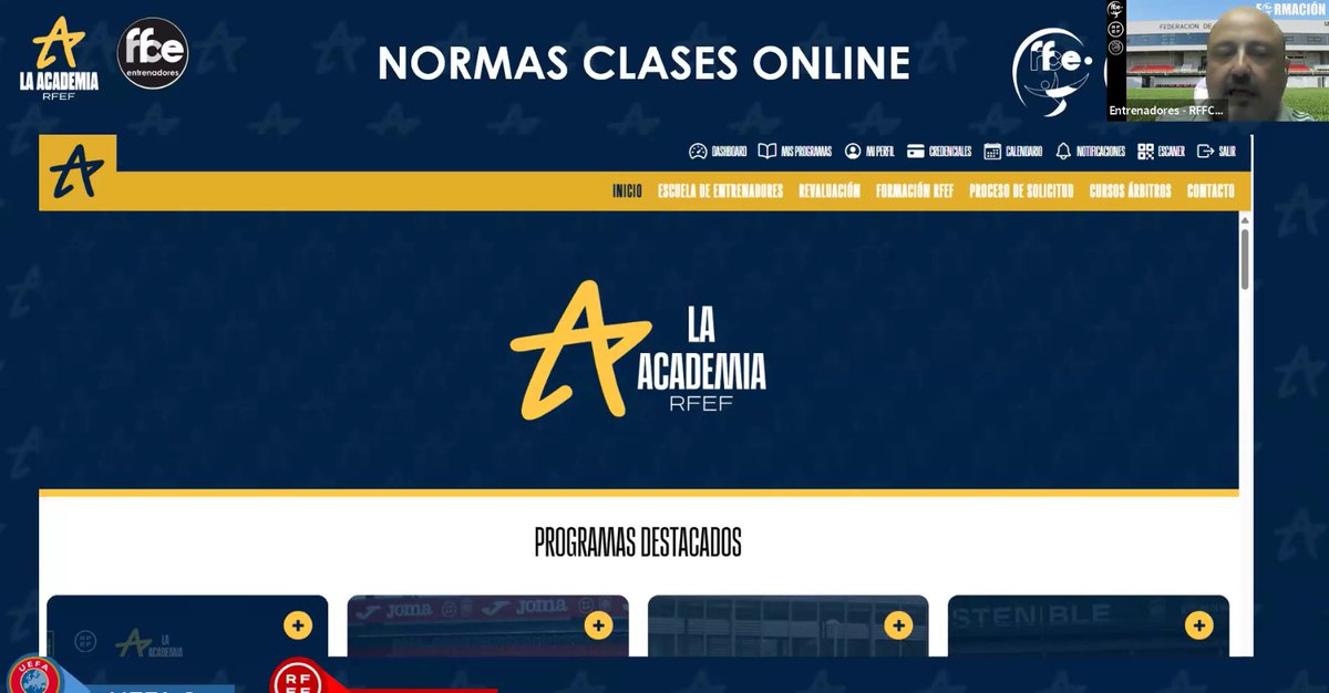 EntrenadorRFFCE's tweet photo. Presentación Cursos UEFA C y NACIONAL C FS
El director del Área de Entrenadores de la @FedFutbolCeuta, @ichaves1978 ha presentado los cursos a los alumnos/as que se estarán formando durante los próximos 6 meses bajo las directrices de @AcademiaRFEF https://t.co/HNn2UbOljG
