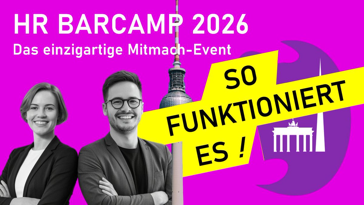 HR BarCamp 2026: Deine Stage für HR Trends, Experten-Dialog &amp; Netzwerk - alles was du wissen musst! #hr #hrbc26 #hrevent #personalmanagement
blog.metahr.de/2025/10/07/hr-…