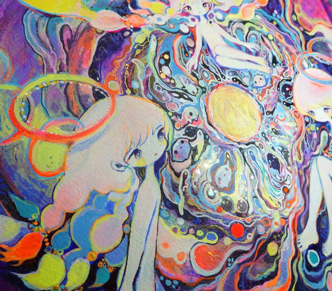 黄菊しーく原画 si_kyu 額付き si_ku 黄菊しーく painting 原画18