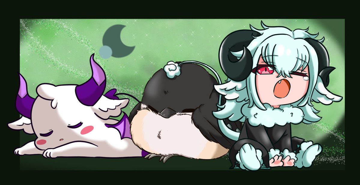 Attetion Egglets!!! This Weekend Schedule consists of 
🥚Saturday- 4 pm est - Spooky game!!!
🥚Sunday - 7pm est- Drawing more cookies from cookie run kingdom!!!

Here is a cute drawing I have made of me eepy with the demi-mascots!!!