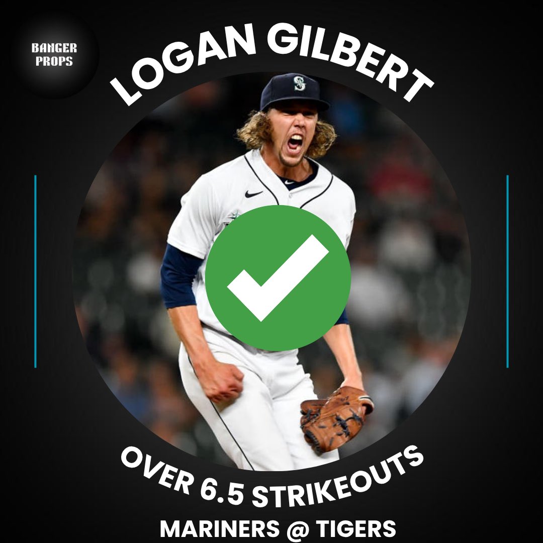 BangerProps's tweet image. GILBERTTTTT‼️

Logan Gilbert OVER 6.5 Strikeouts✅ (+125)

WHAT A CASH!!! Got great value on it. Line ended at -120 but got it at +125!! I have cashed my last 9/10 plays!!! Join the VIP now!!