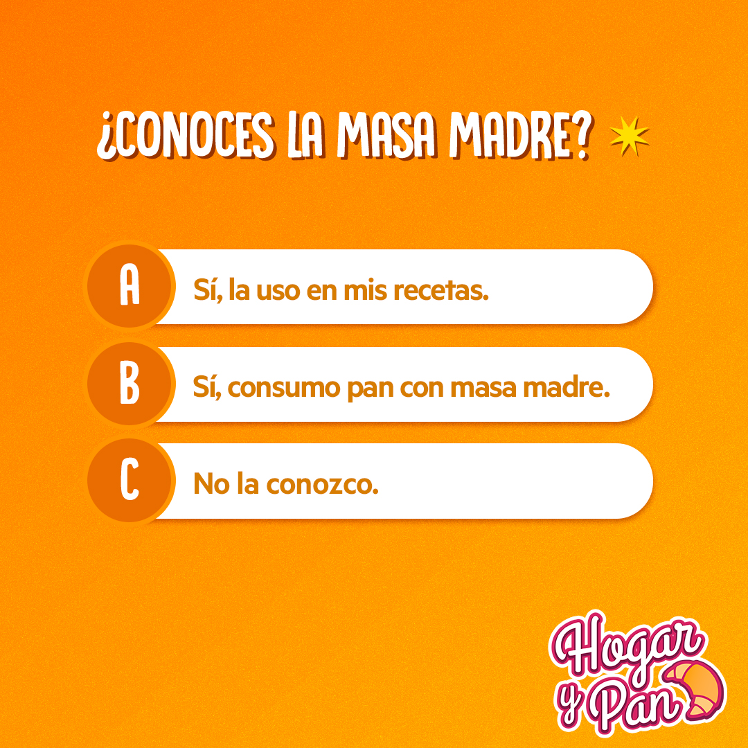 Cuéntanos si la conoces o te gustaría conocer más sobre #MasaMadre e incorporarla a tus recetas caseras de pan y pizza.