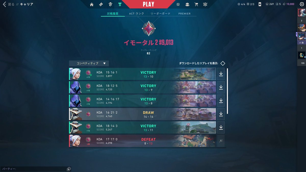 すみません、勝率だけであがりました