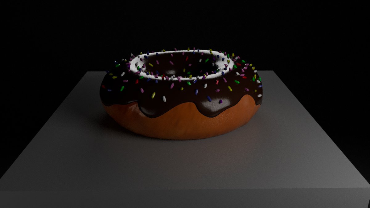 RobNotAgain's tweet image. Felt very unmotivated today, so I made a donut! 🍩 Getting back to my next exercise tomorrow!
#donutlover #autodeskmaya #animationstudent