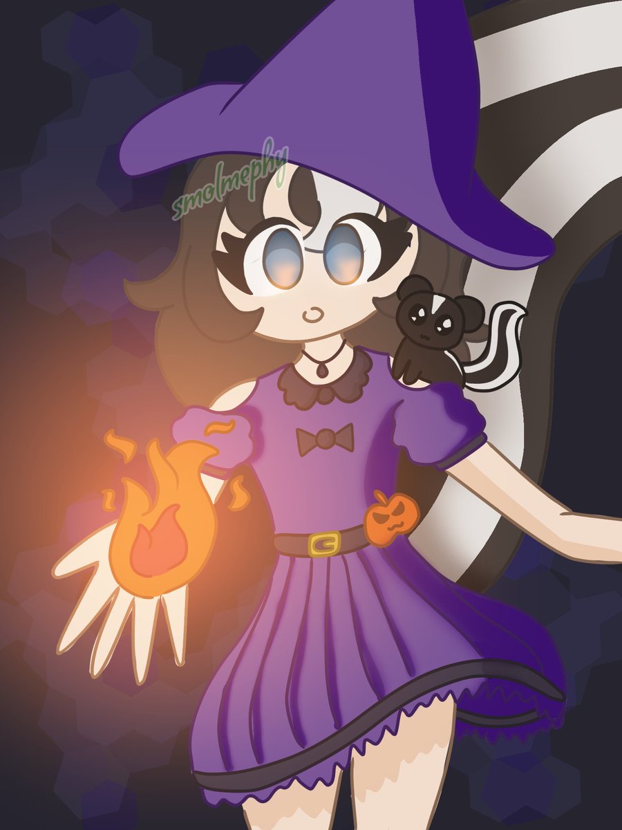 redraw of my old halloween drawing from two years ago!! amazing how far my art has came ^-^