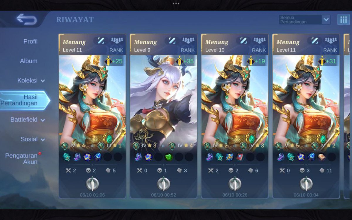 DONE JOKI ML GENDONG EPIC V🌟0 ROAD TO EPIC III🌟1 FULL WS NO LOSE✅,SUNG ORDER BANYAK BONUS AND BERGARANSI😉😉
#zonauang
#jokiml
#testijokiyogss