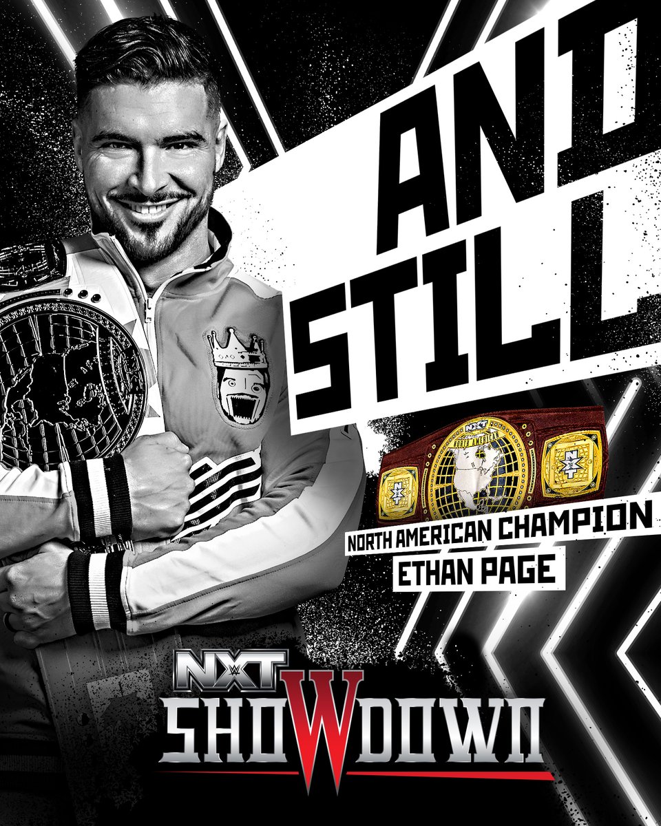 WWENXT's tweet image. Another one. 😄 👈
Ethan Page remains the #WWENXT North American Champion at #NXTShowdown!
#AndStill