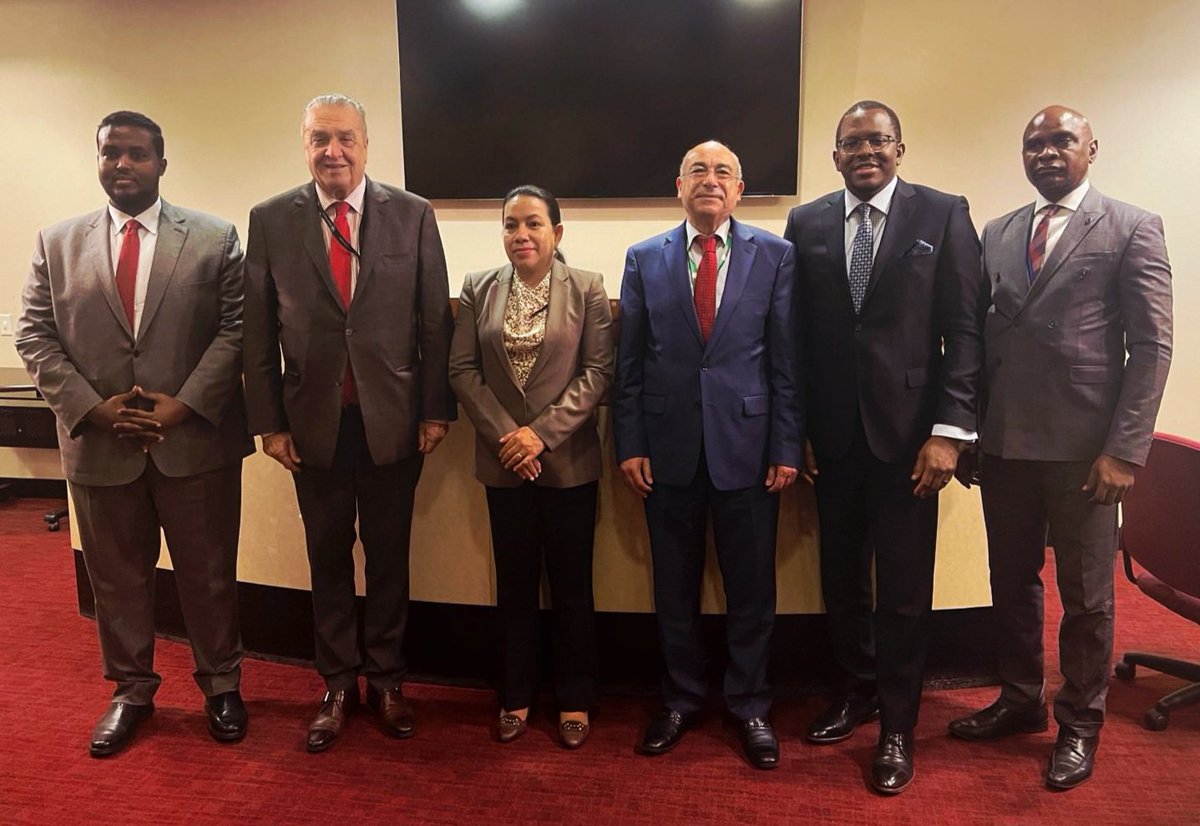 Amb. Bendjama chaired today the first A3+ coordination mtg under #Algeria’s mandate as coordinator of the mechanism, which started on Oct 1st until Dec 31st 2025. 
With the support of the A3+ members &amp; the <a href="/AfricanUnionUN/">African Union Mission to the UN</a>, Algeria will work towards further strengthening the group
