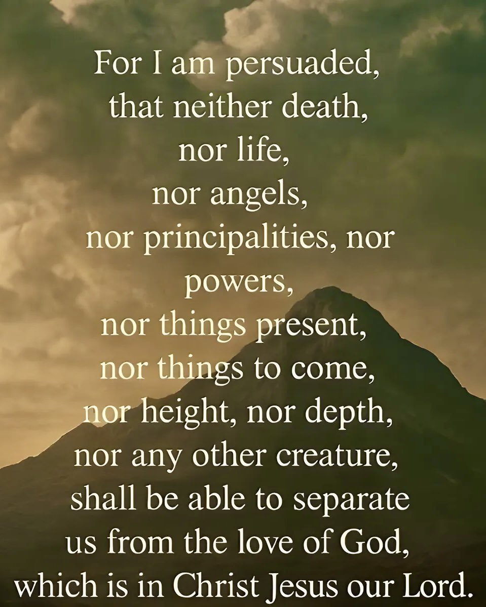 Who shall separate us from the love of Christ? shall tribulation, or distress, or persecution, or famine, or nakedness, or peril, or sword?

Romans 8:35 KJV