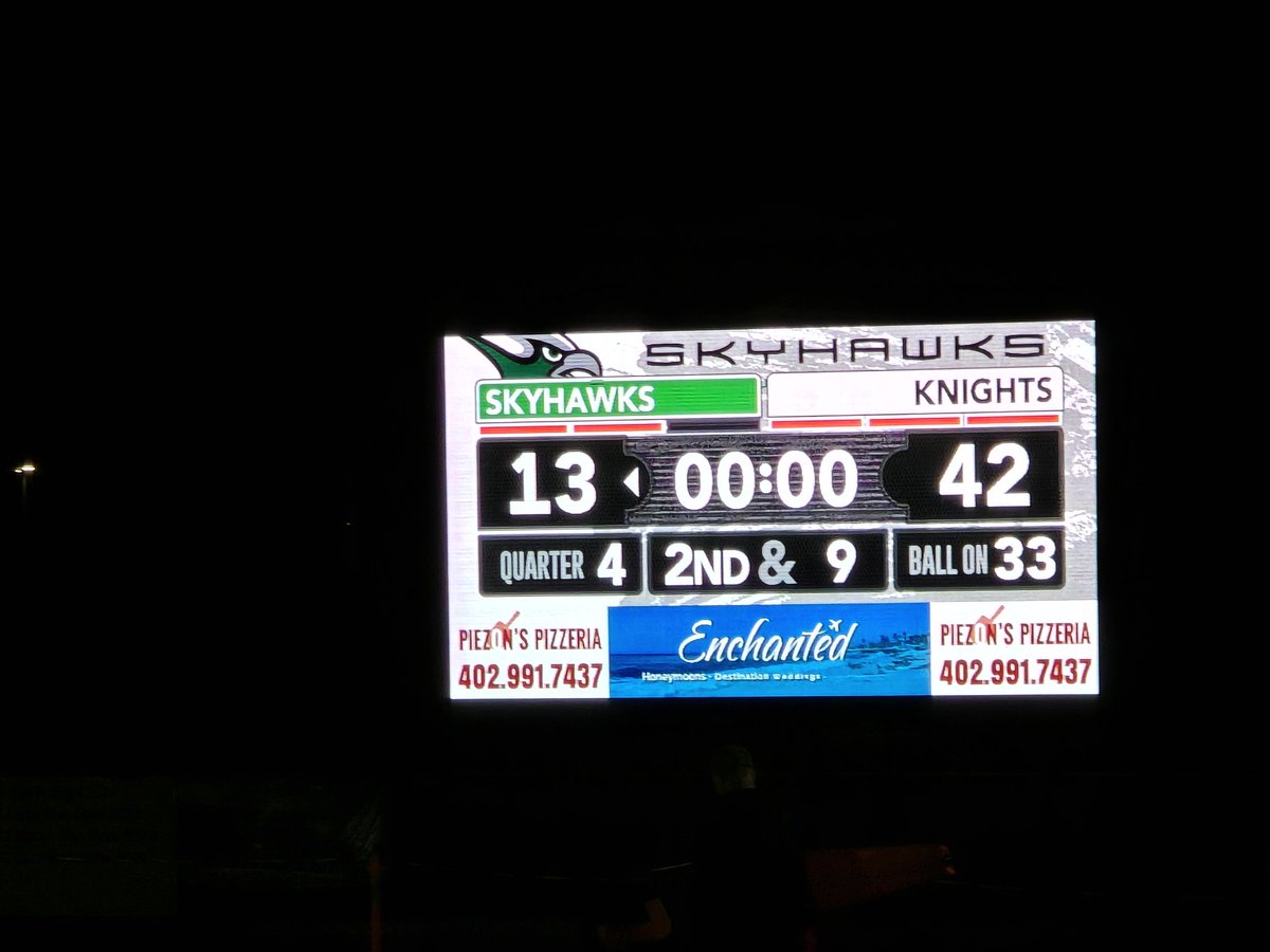 NENextt's tweet photo. Final JV 

Archbishop Bergan 42
Skutt 13

Impressive stuff from Knights future! https://t.co/yQNUlPdy46