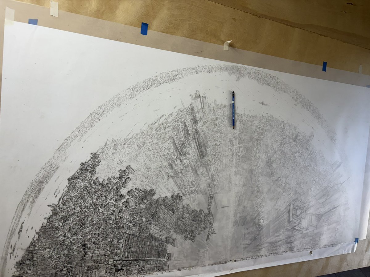 Aight f it. I’m going in to finish inking this thing. 6 foot diameter. 😫 goal is done by end of the month! Want y’all to hold me to it.💪🏿